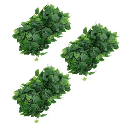 MAGICLULU 3pcs Artificial Scindapsus Aureus Vine Decorative Fake Hanging Plants for Wall Realistic Greenery for Home Wedding and Party Decoration