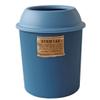 DFDFSFG Trash Can Small Plastic Trash Can with Pressure RingOpen Top Garbage CanRetro Round Garbage Bin for Powder Rooms, Kitchens (Navy Blue) Wastebasket (Color : Navy Blue) view 1