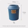 DFDFSFG Trash Can Small Plastic Trash Can with Pressure RingOpen Top Garbage CanRetro Round Garbage Bin for Powder Rooms, Kitchens (Navy Blue) Wastebasket (Color : Navy Blue) view 2