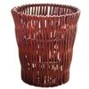 DFDFSFG Trash Can Rattan Trash Can Without LidWoven Hyacinth Garbage CanWillow Woven Flower Pots Sundries Garbage Bin for Bedroom Kitchen Wastebasket (Color : Brown) view 1