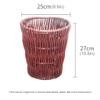 DFDFSFG Trash Can Rattan Trash Can Without LidWoven Hyacinth Garbage CanWillow Woven Flower Pots Sundries Garbage Bin for Bedroom Kitchen Wastebasket (Color : Brown) view 2