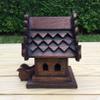 Mini Thai Spirit House Altar Shrine SanPraPhum Wood Carving Thai House Model Handcraft view 2