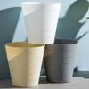 DFDFSFG Trash Can Plastic Trash Can Without LidRound Garbage CanOpen Top Garbage Bin for Living RoomBedroomKitchenHotel Waste Paper Ashbin Wastebasket (Color : Yellow) view 4