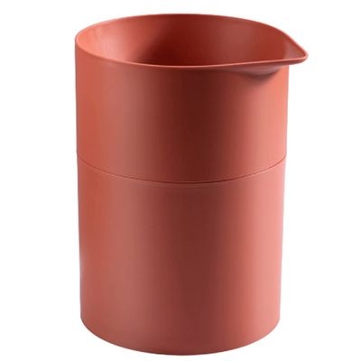 DFDFSFG Trash Can Two-Color Trash Can Wastebasket with HandleDetachable Garbage Can Without LidPlastic Open Top Garbage Bin for Bedroom Kitchen Wastebasket (Color : Red)