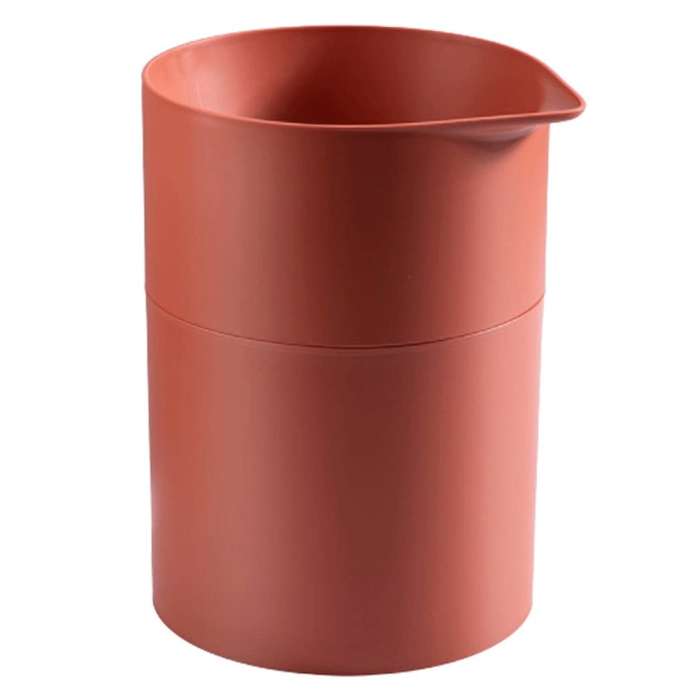 DFDFSFG Trash Can Two-Color Trash Can Wastebasket with HandleDetachable Garbage Can Without LidPlastic Open Top Garbage Bin for Bedroom Kitchen Wastebasket (Color : Red)