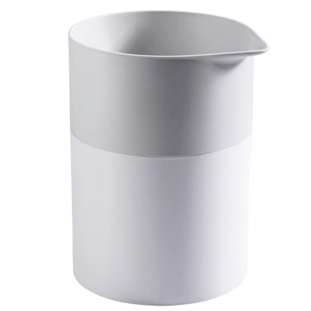 DFDFSFG Trash Can Two-Color Trash Can Wastebasket with HandleDetachable Garbage Can Without LidPlastic Open Top Garbage Bin for Bedroom Kitchen Wastebasket (Color : White-Gray)