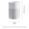 DFDFSFG Trash Can Two-Color Trash Can Wastebasket with HandleDetachable Garbage Can Without LidPlastic Open Top Garbage Bin for Bedroom Kitchen Wastebasket (Color : White-Gray) view 2
