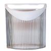 DFDFSFG Trash Can Clear Plastic Trash Can Without LidOpen Top Stripe Garbage Can with HandlePressure Ring Garbage Bin for Kitchen Bathroom Wastebasket (Color : White) view 1