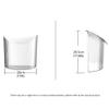 DFDFSFG Trash Can Clear Plastic Trash Can Without LidOpen Top Stripe Garbage Can with HandlePressure Ring Garbage Bin for Kitchen Bathroom Wastebasket (Color : White) view 2