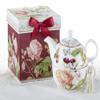 5.8" Porcelain Tea For One, Burg Peony view 1
