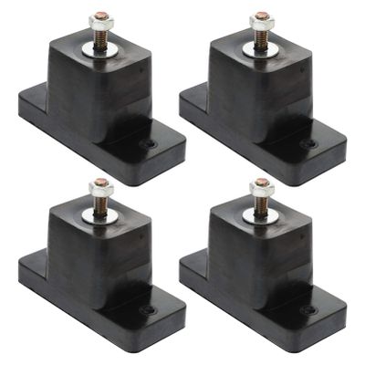 balacoo 4pcs Air Conditioner Vibration Absorption Pads Tough Supports for External Units Noise Reduction Easy Installation Black