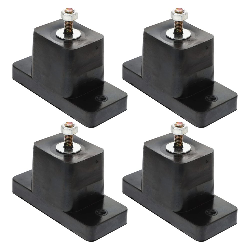 balacoo 4pcs Air Conditioner Vibration Absorption Pads Tough Supports for External Units Noise Reduction Easy Installation Black