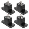 balacoo 4pcs Air Conditioner Vibration Absorption Pads Tough Supports for External Units Noise Reduction Easy Installation Black view 1