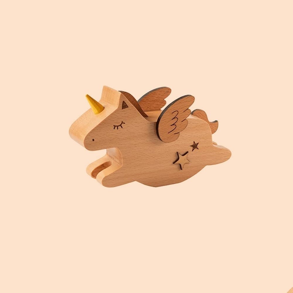 XXZY Classic Portable Music Box Wooden Music Box Cartoon Unicorn Music Boxes Creative Men and Women Birthday Christmas Valentine's Day Gift Gifts for Kids, Family and Friends