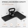 fuqing Corner Floating Shelves for Storage, Set of 3, Solid Wood, Wall Mount Wooden Display Shelf for Bathroom Bedroom Kitchen Garage, Black view 2