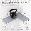 fuqing Corner Floating Shelves, Wall Shelf Set of 3, Shelves for Wall Storage, Solid Wood Shelves for Storage, Wall Mount Wooden Display Shelf for Bathroom Bedroom Kitchen Garage, Dark Grey view 3