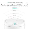 DWLOMHE Automatic Trash Can, Plastic Rectangular Trash/Garbage, Silent Gentle Open and Close Dustbin, Can Power by Batteries Sensor Kitchen Garbage Bin with Sensing DistanceWhite view 4