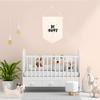 Andaz Press Hanging Canvas Banner - Be Happy Tapestry Wall Hanging Banner for Baby Girl, Boy & Kids Nursery Decor, Pennant Flag Art, 1-Pack view 3