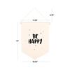 Andaz Press Hanging Canvas Banner - Be Happy Tapestry Wall Hanging Banner for Baby Girl, Boy & Kids Nursery Decor, Pennant Flag Art, 1-Pack view 4