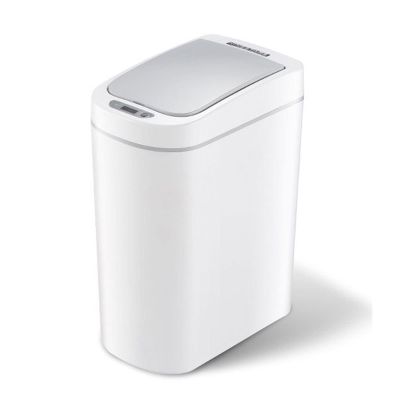 DWLOMHE Plastic Rectangular Trash/Garbage, Home Smart Garbage Bin, 7L Waterproof Automatic Smart Bathroom Garbage Can with Lid, for Bathroom, Bedroom, or Home Office