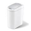 DWLOMHE Plastic Rectangular Trash/Garbage, Home Smart Garbage Bin, 7L Waterproof Automatic Smart Bathroom Garbage Can with Lid, for Bathroom, Bedroom, or Home Office view 1
