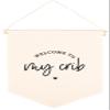 Andaz Press Hanging Canvas Banner - Welcome To My Crib Tapestry Wall Hanging Banner for Baby Girl, Baby Boy, Kids Canvas Nursery Decor, Pennant Flag Wall Art, 1-Pack view 1