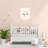 Andaz Press Hanging Canvas Banner - Welcome To My Crib Tapestry Wall Hanging Banner for Baby Girl, Baby Boy, Kids Canvas Nursery Decor, Pennant Flag Wall Art, 1-Pack view 3