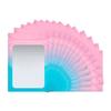 100 Pack Smell Proof Bags 3.3 x 5.1 Inch Mylar Bags with Clear Window Foil Pouch Bag Flat Bag Matte Gradient Color (Pink Blue) view 1