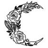 EZ4ENCE Moon Decoration Metal Hanging Wall Art Decor Black Boho Home Decor view 1