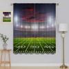 American Football Blackout Curtains for Boy Girl Bedroom Living Room Darkening Decor, Sport Theme Arena Stadium and Sunset Home Rod Pocket Thermal Insulated Window Curtain/Drapes 2 Panel, 63x63 Inch view 1