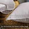 Jeanerlor SureGuard Pillowcase Cousion Cover Decor Cotton Linen with Unique Design to Embellish Study Room/House/Office Set of 2, 20"x20"(50 x 50cm), Silver Grey view 2