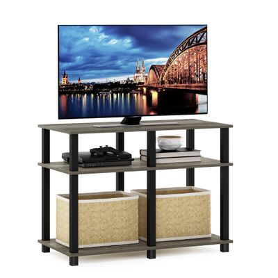 Furinno Romain Turn-N-Tube Stand for TV up to 40 Inch, 40-Inch, French Oak/Black