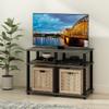 Furinno Romain Turn-N-Tube Stand for TV up to 40 Inch, 40-Inch, French Oak/Black view 2