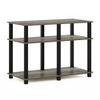 Furinno Romain Turn-N-Tube Stand for TV up to 40 Inch, 40-Inch, French Oak/Black view 4