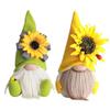 2 Pack Fall Decor Thanksgiving Decorations Harvest Gnome Plush Doll Elf Dwarf Doll Figurine with Maple Leaves Sunflower Autumn Decor for Festival Gifts (Harvest Gnome D) view 1
