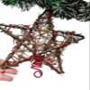 Rustic Rattan & Berries Christmas Tree Star in Choice of Large or Small view 1