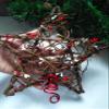Rustic Rattan & Berries Christmas Tree Star in Choice of Large or Small view 2