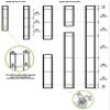 Clever Modular Organizational Storage Open Shelving System for Any Room Kitchen Bathroom Living Room Closet and Office (21 5/8" Height X 12 5/8" Depth) view 3
