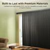 BlindDen - Vinyl Vertical Window Blinds for Home - Vertical Blinds for Sliding Glass Doors - Black Frost, 42" Wide x 60" Long view 3