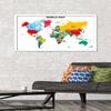 Trends International Map - World 2022 Wall Poster, 22.375" x 34", White Framed Version view 2