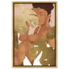 Oliver Gal Artist Co. Floral and Botanical, Canvas Wall Art, "Glam woman behind golden plants" Ready to Hang Living Room, Bedroom and Bathroom Home Dcor, 20.0 x 30.0, Gold, Framed Canvas Art view 1