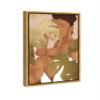 Oliver Gal Artist Co. Floral and Botanical, Canvas Wall Art, "Glam woman behind golden plants" Ready to Hang Living Room, Bedroom and Bathroom Home Dcor, 20.0 x 30.0, Gold, Framed Canvas Art view 2