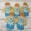 10pc Ooki Small Mi Bautizo Boy Blue Angel Halo Wings Necklace Foam Decor Baptism Sign Recuerdo para Bautizo Centerpiece Angel with Halo Angel con Halo Angels EVA Favor view 1