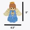 10pc Ooki Small Mi Bautizo Boy Blue Angel Halo Wings Necklace Foam Decor Baptism Sign Recuerdo para Bautizo Centerpiece Angel with Halo Angel con Halo Angels EVA Favor view 2