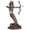 9 Inch Furious Medusa Shooting Arrow Resin Sculpture Bronze Finish view 1