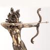 9 Inch Furious Medusa Shooting Arrow Resin Sculpture Bronze Finish view 3