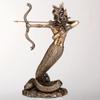 9 Inch Furious Medusa Shooting Arrow Resin Sculpture Bronze Finish view 4