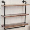 Bathroom Pipe Shelves with Towel Bar Industrial Pipe Shelving ,3Tier 24 inch Retro Rustic Farmhouse Pipe Industrial Wall Shelves Bathroom Shelves Over Toilet for Storage view 2