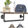 Bathroom Pipe Shelves with Towel Bar Industrial Pipe Shelving ,3Tier 24 inch Retro Rustic Farmhouse Pipe Industrial Wall Shelves Bathroom Shelves Over Toilet for Storage view 4