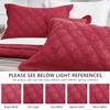 CHIXIN Cotton Bedspread Full Size - Real Stitching - Luxury Quilted Bedding Cover for All Season, Reversible, Ultra Soft, Lightweight, 3 Piece, Burgundy view 4